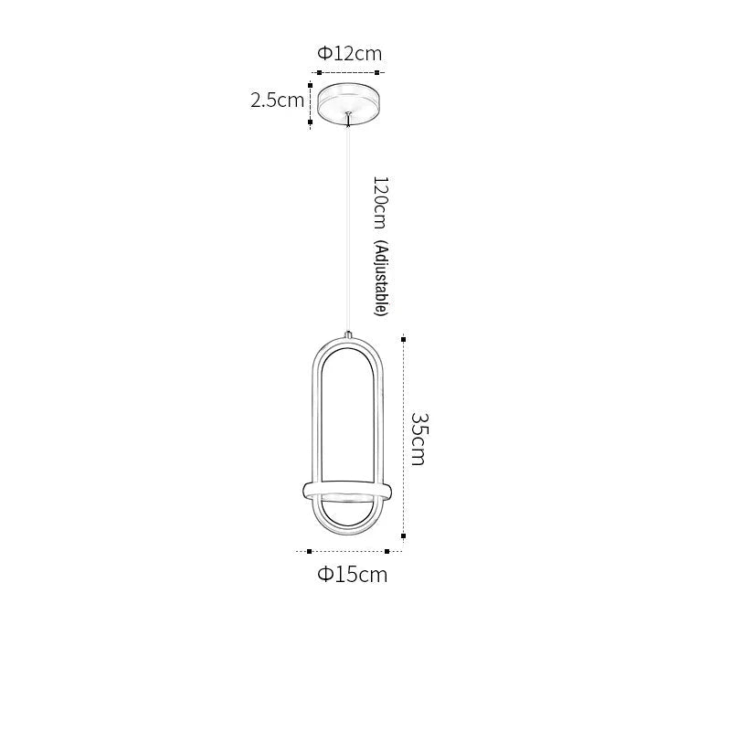 Bedside Chandelier Modern Simple Long-Line Atmosphere Lamp Pendant