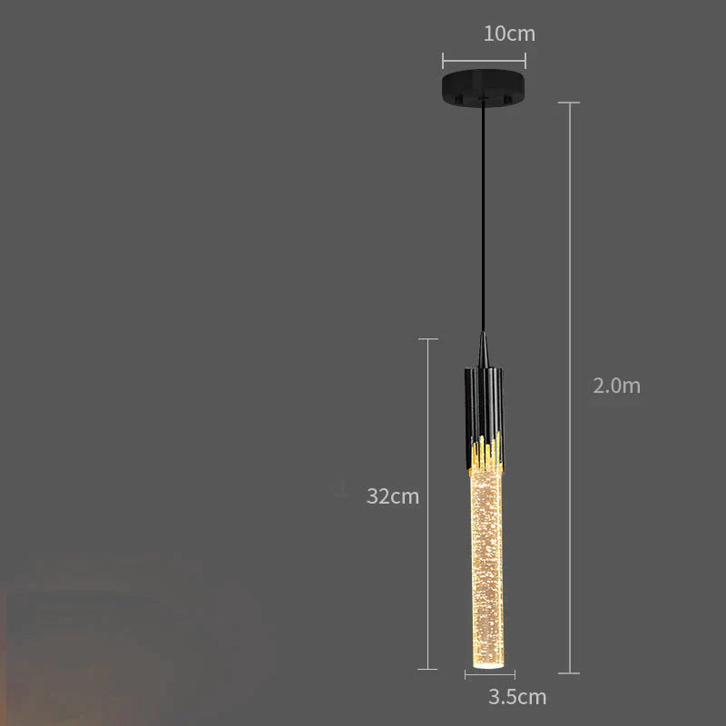 Bedside Chandelier Simple Creative Luxury Crystal Single Head Two Tv Background Wall Pendant