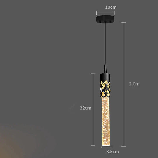 Bedside Chandelier Simple Creative Luxury Crystal Single Head Two Tv Background Wall Pendant