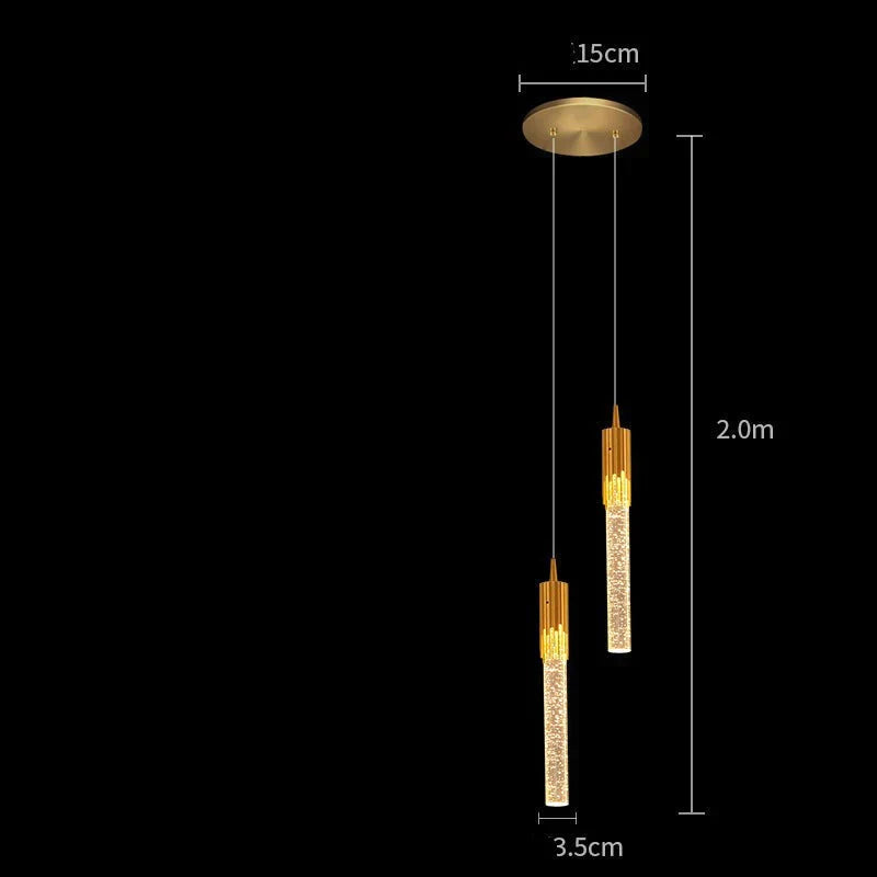 Bedside Chandelier Simple Creative Luxury Crystal Single Head Two Tv Background Wall Pendant