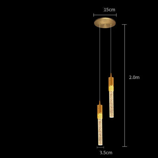 Bedside Chandelier Simple Creative Luxury Crystal Single Head Two Tv Background Wall Pendant