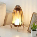 Beige Usb Rocket Frame Cartoon Led Nightstand Lamp For Bedroom Wood