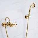 Bidet Faucets Gold Brass Bathroom Shower Blow-fed Spray Gun Nozzle Toilet Bidet Faucet Hot and Cold Water Taps Bathroom