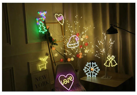 Birch Tree Lights Glow Tree Lights LED Christmas Simulation Tree New Year Lights Floor Lamps