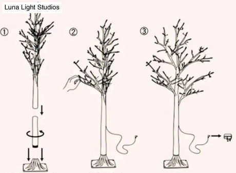 Birch Tree Lights Glow Tree Lights LED Christmas Simulation Tree New Year Lights Floor Lamps