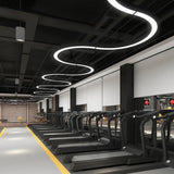 Black Arc Led Chandelier: Simplicity Meets Style In A Metal Hanging Ceiling Light