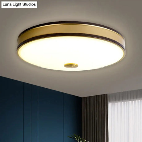 Black/Gold Round Led Flush Mount Ceiling Light - 12’/19’/15.5’ Diameter Perfect For Bedrooms