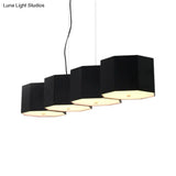 Black Nordic Island Light With Octagon Metal Shade For Dining Room