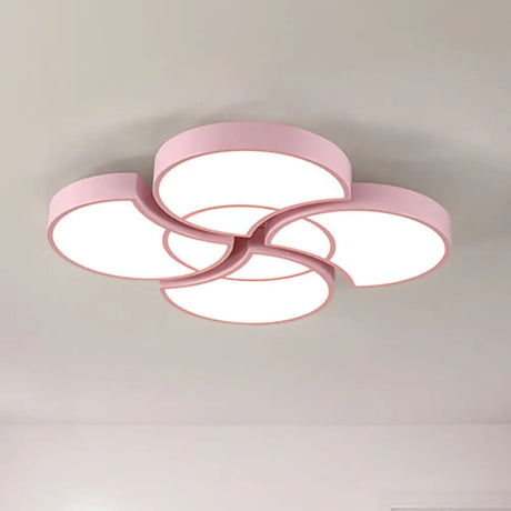 Blossom Girls Bedroom Ceiling Lamp - 4 - Head Led Acrylic Mount Light Pink / 20.5’ White