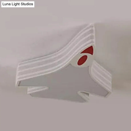 Blue Cartoon Flush Ceiling Lamp For Child’s Bedroom Or Plane-Themed Bathroom