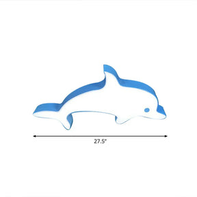 Blue Dolphin Led Ceiling Mount Children’s Flush Light For Swimming Pools / 27.5’