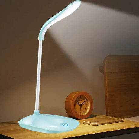 Blue/Pink/White Usb Charging Desk Lamp - Modern Touch-Sensitive Table For Reading Blue