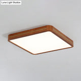 Brown Modern Square/Rectangle Ceiling Light Acrylic Led Flush Mount - 17’/21’/25.5’ Length