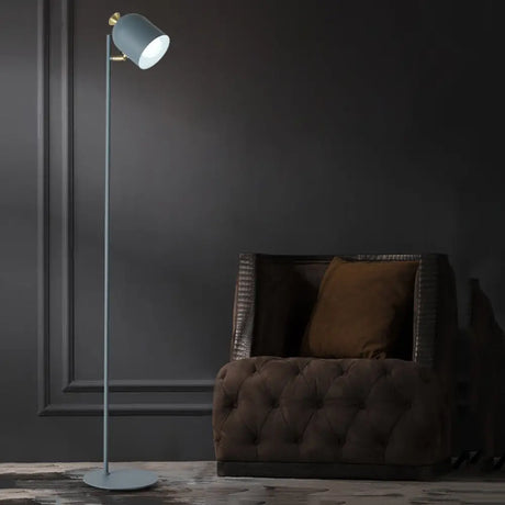 Candy Colored Metal Floor Light - Stylish Macaron Design For Living Room Blue