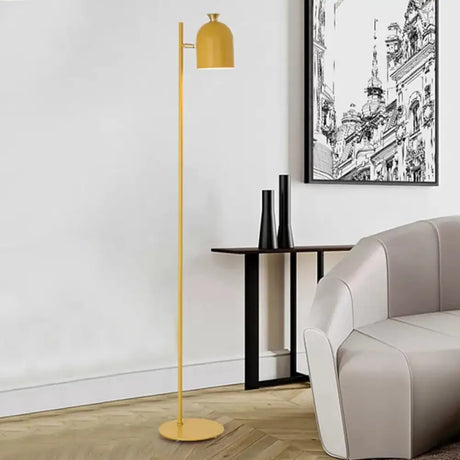 Candy Colored Metal Floor Light - Stylish Macaron Design For Living Room Yellow
