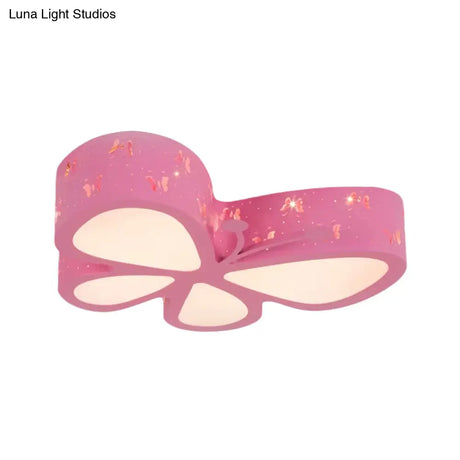 Cartoon Butterfly Led Ceiling Lamp For Girls’ Room - Flushmount Acrylic Light