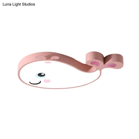 Cartoon Dolphin Kindergarten Ceiling Light Fixture - Acrylic