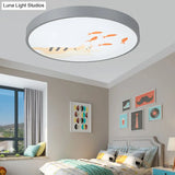 Cartoon Flush Mount Acrylic Ceiling Light Fixture For Living Room