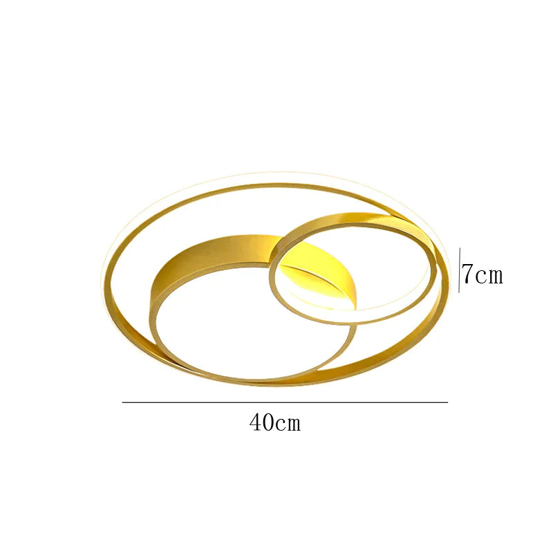 Ceiling Lamp LED Bedroom Lamp Simple Light Luxury Creative Warm Romantic Master Bedroom Lamp Gold / Dia40CM / Warm