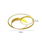 Ceiling Lamp LED Bedroom Lamp Simple Light Luxury Creative Warm Romantic Master Bedroom Lamp Gold / Dia60CM / Warm