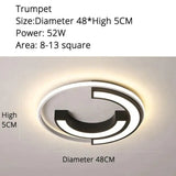Ceiling Lights Round Shape LED Ceiling Light For Bedroom Kids Luminaire Creative Lighting Fixture 48x48x5cm 52w / Warm