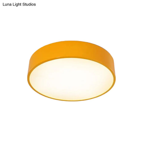 Children’s Led Ceiling Flushmount In Fun Colors: Circular Acrylic Fixture