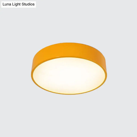 Children’s Led Ceiling Flushmount In Fun Colors: Circular Acrylic Fixture
