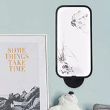 Chinese Style Acrylic Wall Mural Led Lamp: Rectangle Black Wall-Mounted With Bird Pattern / A