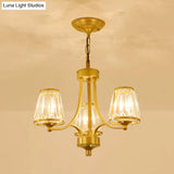 Circular Crystal Chandelier Lamp: Elegant Hanging Light For Bedrooms With Gold/Black Touches -