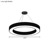 Circular LED Pendant Light in Black Lights