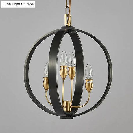Classic Black Metal Chandelier - 4/8 Lights Ceiling Light Candelabra Style. Perfect For Living Room