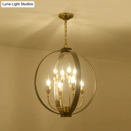 Classic Black Metal Chandelier - 4/8 Lights Ceiling Light Candelabra Style. Perfect For Living Room