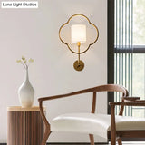 Classic Cylinder Wall Light With Metal Cage In Gold - Perfect For Bedroom