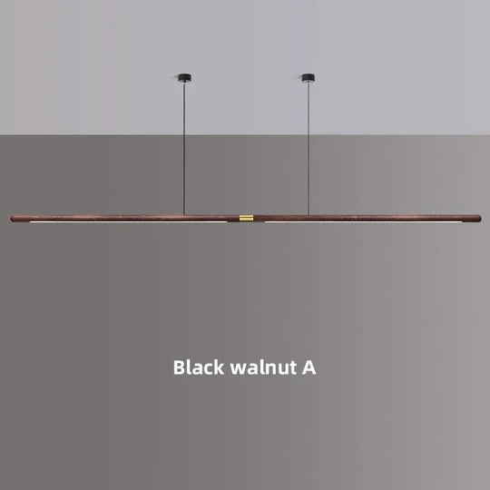 Claudo Linear Nordic Black Walnut LED Solid Wood Pendant Lights pendant Light