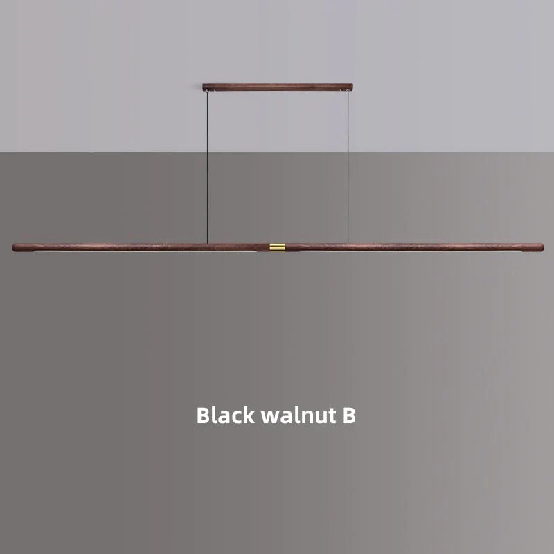 Claudo Linear Nordic Black Walnut LED Solid Wood Pendant Lights pendant Light