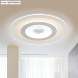 Clear Acrylic Ultra-Thin Flush Mount Ceiling Light - Simple Led Fixture For Living Room