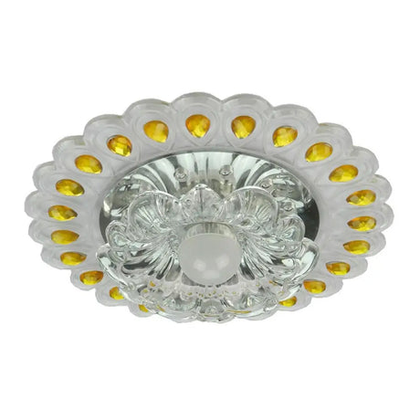 Clear Crystal Blossom Flush Mount Led Entryway Lighting Fixture