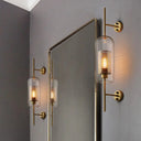 Clear Glass Oval Wall Sconce - 1 Bulb Bedroom Lighting Fixture In Bronze/Silver Gray 5/6 Bronze / 5