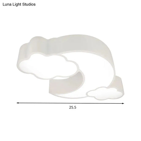 Cloudy Acrylic Flush Mount Ceiling Light For Classroom Or Child’s Bedroom
