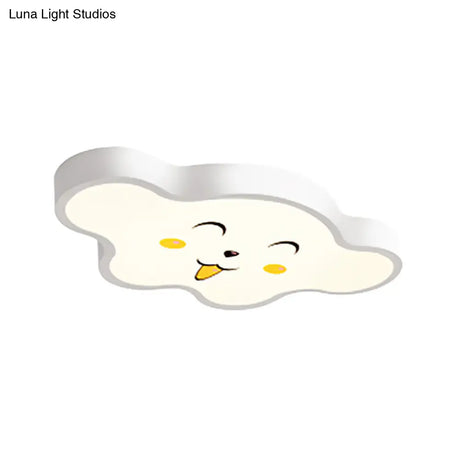Cloudy Kid Bedroom Ceiling Light - Acrylic Cartoon Flush Mount -  Luna Light Studios