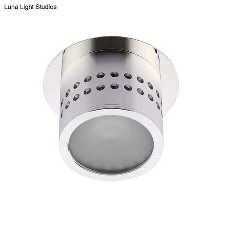 Color Changing Led Ceiling Light - Contemporary Metal Chrome Finish For Corridor