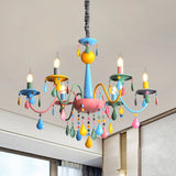 Colorful Curved Chandelier Lights: Pink And Yellow Metallic Pendant Lamp With Or Without Shade 6 /