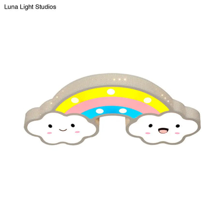 Colorful Hollow Iron Ceiling Lamp With Led Lights For Kids Room