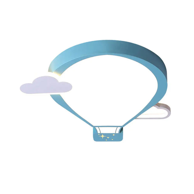 Colorful Hot Air Balloon Ceiling Light - Led Flushmount Lamp In 18/21.5 Width