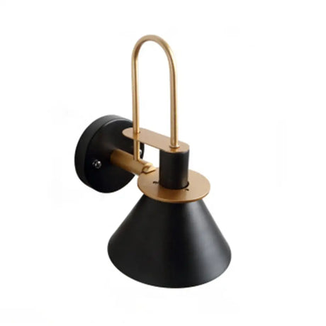 Colorful Macaroon Style Wall Mount Sconce Light For Hotel Bedrooms Black