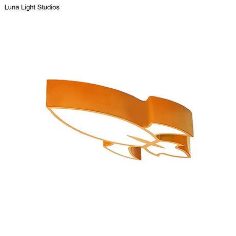 Colorful Rocket Led Flushmount Ceiling Light - Children’s Style Lighting