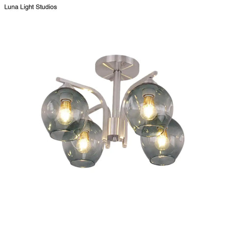 Contemporary 4 - Head Bud Shade Ceiling Light - Perfect For Dining Room Or Bedroom
