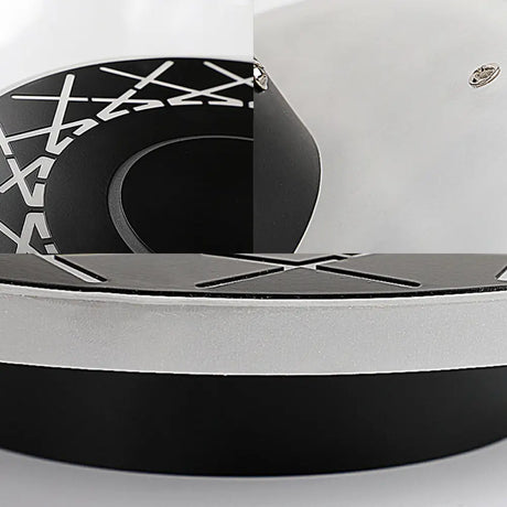 Contemporary Acrylic Disk Wall Light: Black/White Led Sconce Fixture For Living Room - Warm/White