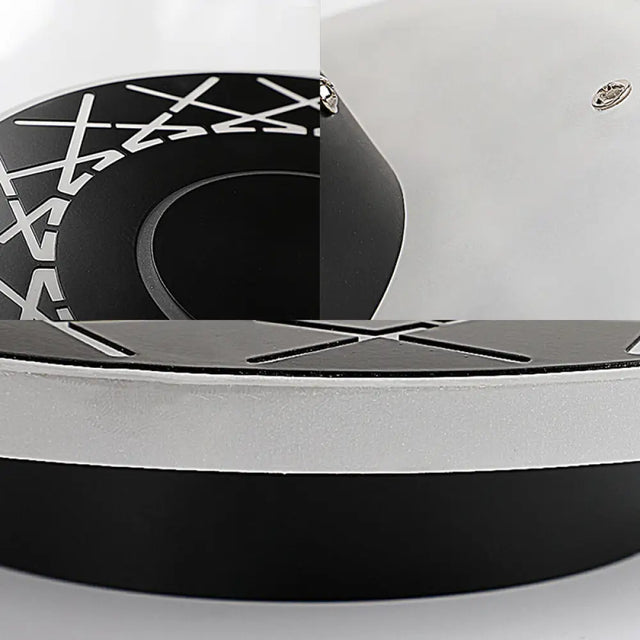 Contemporary Acrylic Disk Wall Light: Black/White Led Sconce Fixture For Living Room - Warm/White
