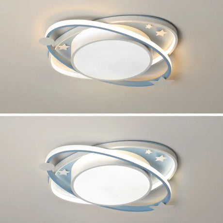 Contemporary Acrylic Flush Mount Ceiling Light For Bedroom - Planet
